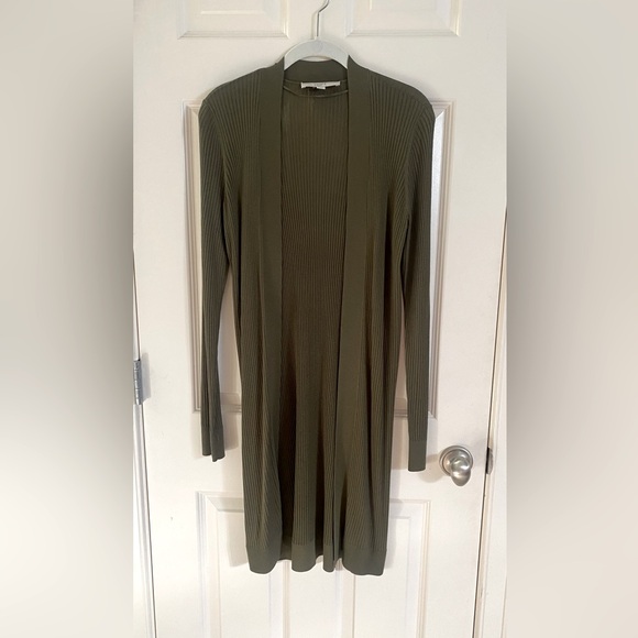 LOFT Sweaters - LOFT long open front cardigan. Olive green shade. Size-Small